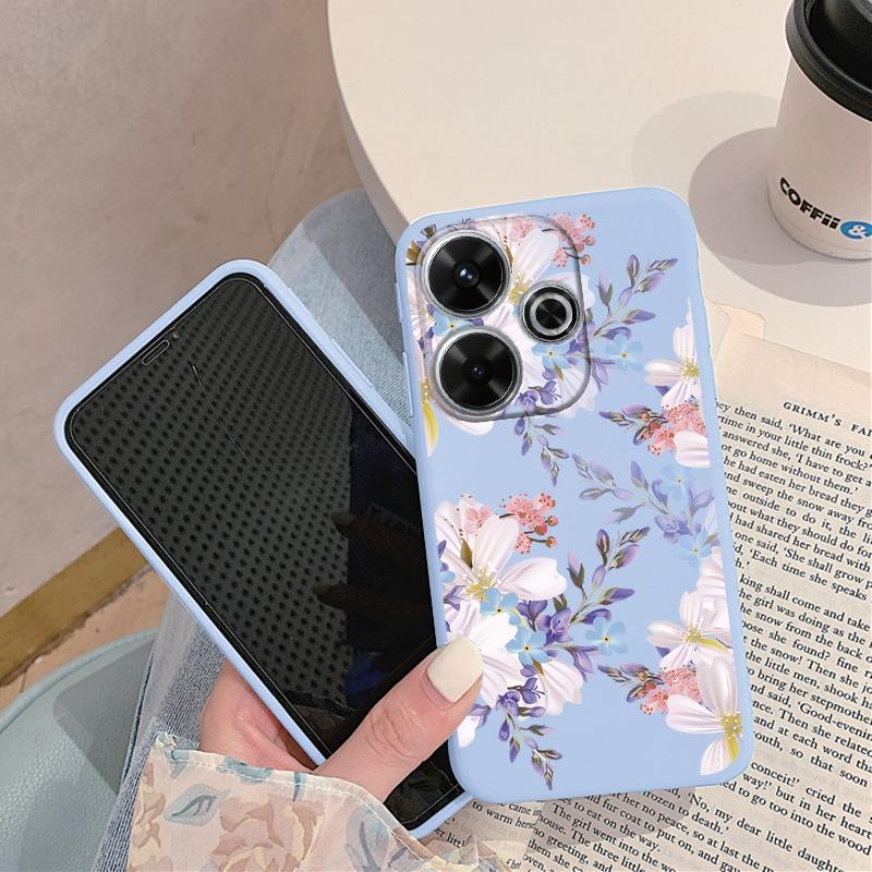 Мягкий силиконовый чехол Little Daisy Flower для Xiaomi Redmi Note 13 Pro 13C Samsung A35 A55 M35 M34 iPhone Huawei Honor Camera Защитный противоударный чехол