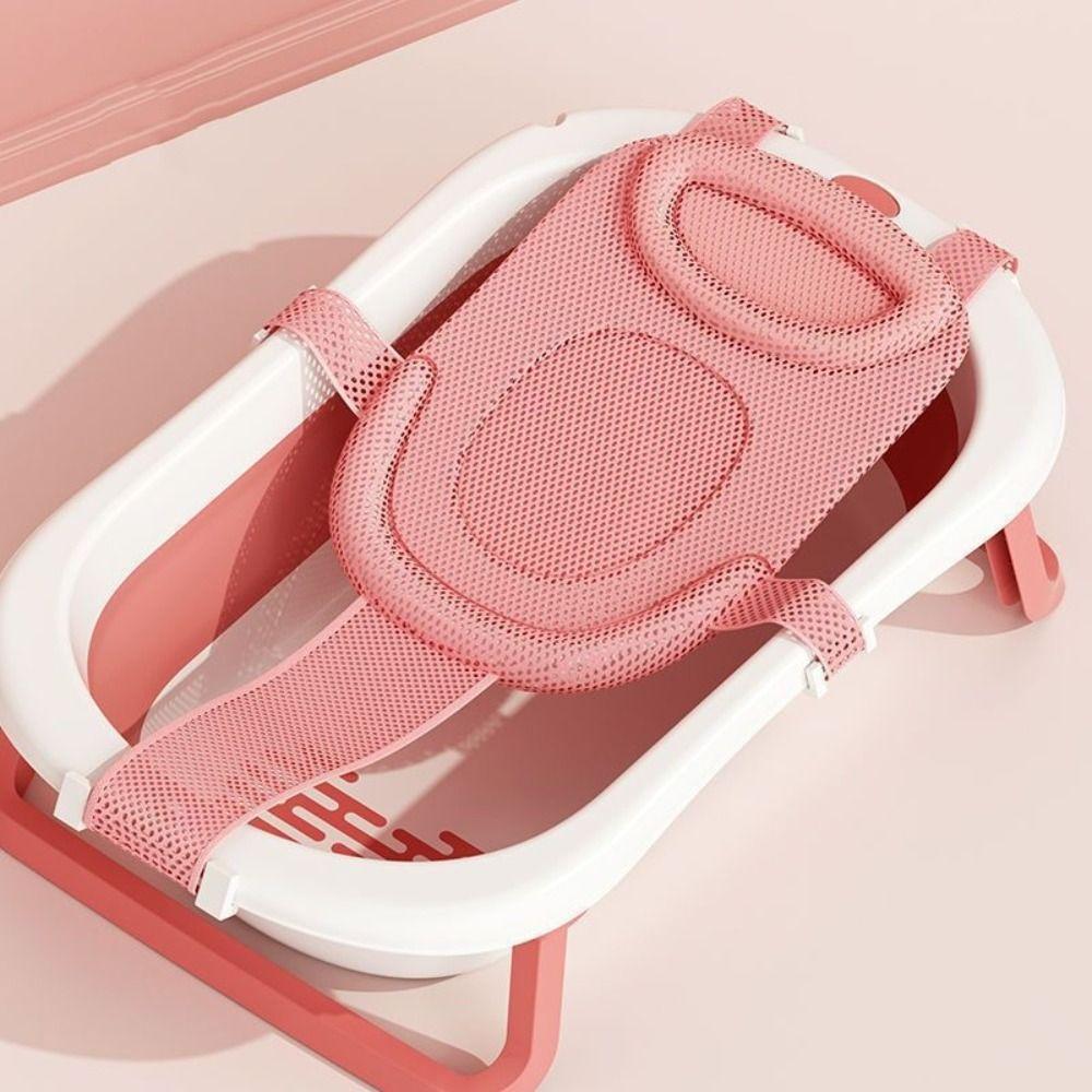 Adjustable Bathtub Support Net Cross-shaped Shower Pillow Mat Baby Bathing Net Baby Nursing