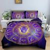 Constellation King Queen Duvet Cover Astrological Bedding Set for Kids Teens Adults Psychedelic Tarot Astrology Soft Quilt Cover