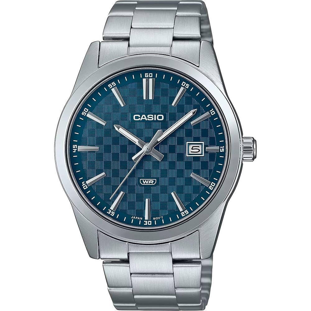 Casio Entiser Analog Blue Dial Mens MTP-VD03D-2A2UDF (A2241), Blue, Minimalist