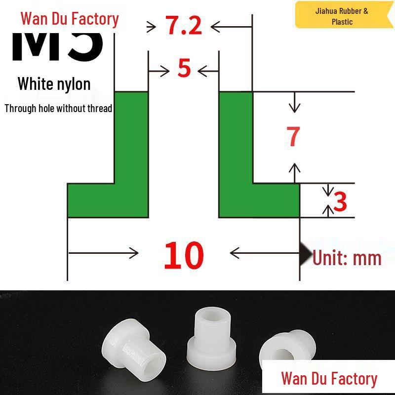 T-Shaped Nylon Insulating Bushing Spacer for M3-M35 Threads