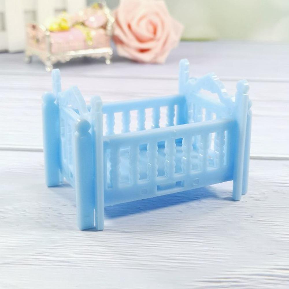 Украсить аксессуар Детская кроватка Детская кроватка 1:12 Игрушки Мебель для кукольного домика Детская кроватка Постельный набор