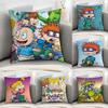 Классическая аниме-подушка Rugrats Чехол для подушки Плюшевая ткань Мягкий Двусторонний печатный Диван Теплый Зимний Дом Детский Подарок Наволочка