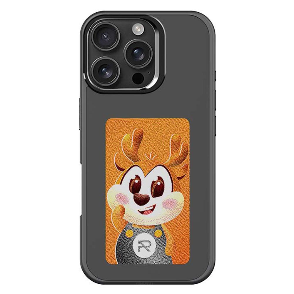 For iPhone 16 Pro Max E Ink Phone Cover 4-Color Display Pattern Customized Case