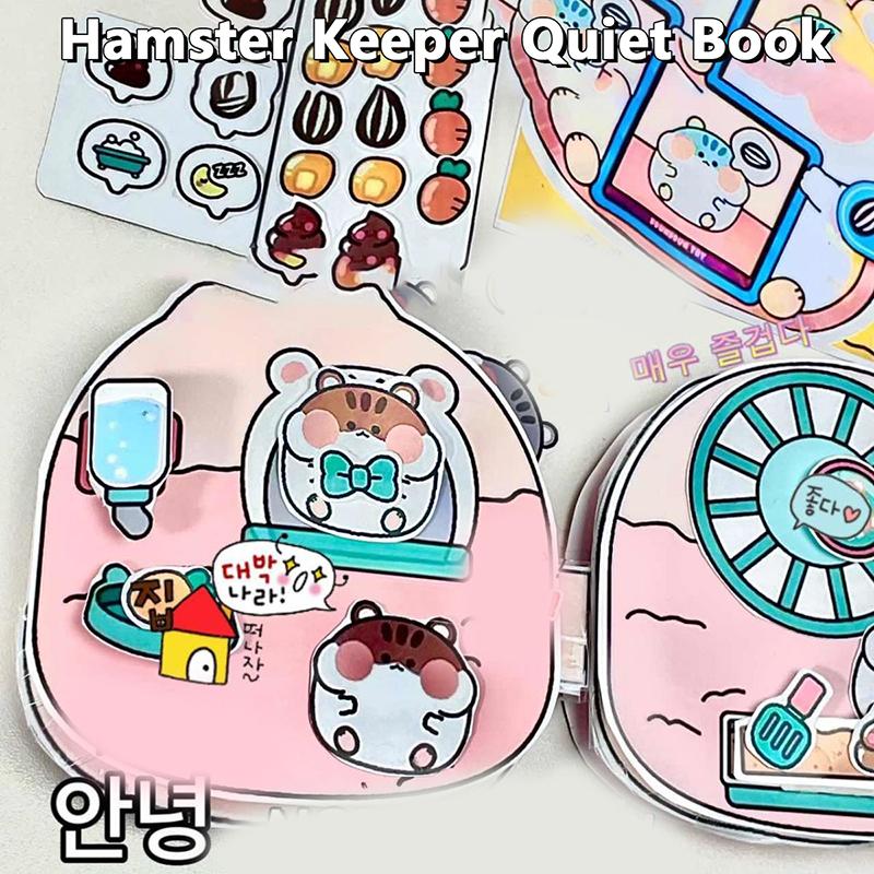  Kawali Cute Diy Sticker Games Little Hamster Keeper Quiet Book Funny Diy Anime Girls Gift Decompression Toys For Kids