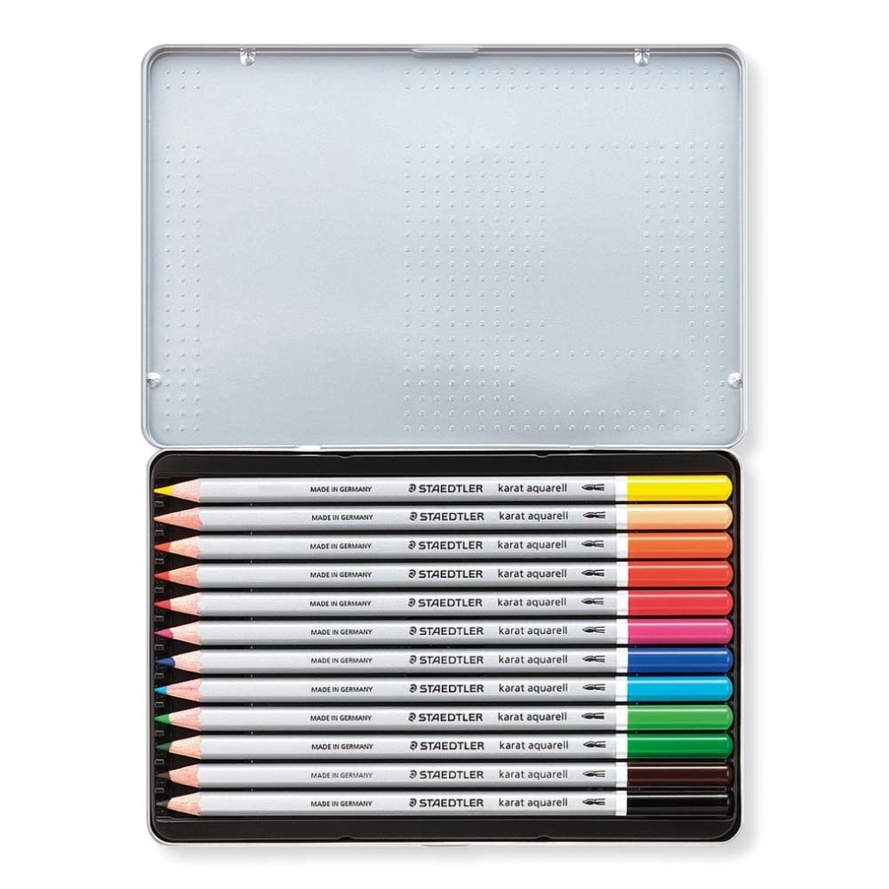 Staedtler Colored 12 Watercolor Karat Aquarell 125 M12 Pencils, Colors, Pencils,