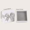 1Pc - Elegant Grey Satin Bow Jewelry Gift Box with Lid, Suitable for Jewelry Storage  Boxes of Earrings, Necklaces, and Rings