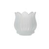 2PCS Elegant Vintage Tulip Shaped Candle Holder Mini Romantic Candle Cup Clear Ornament Glass Candle Holder Living Room