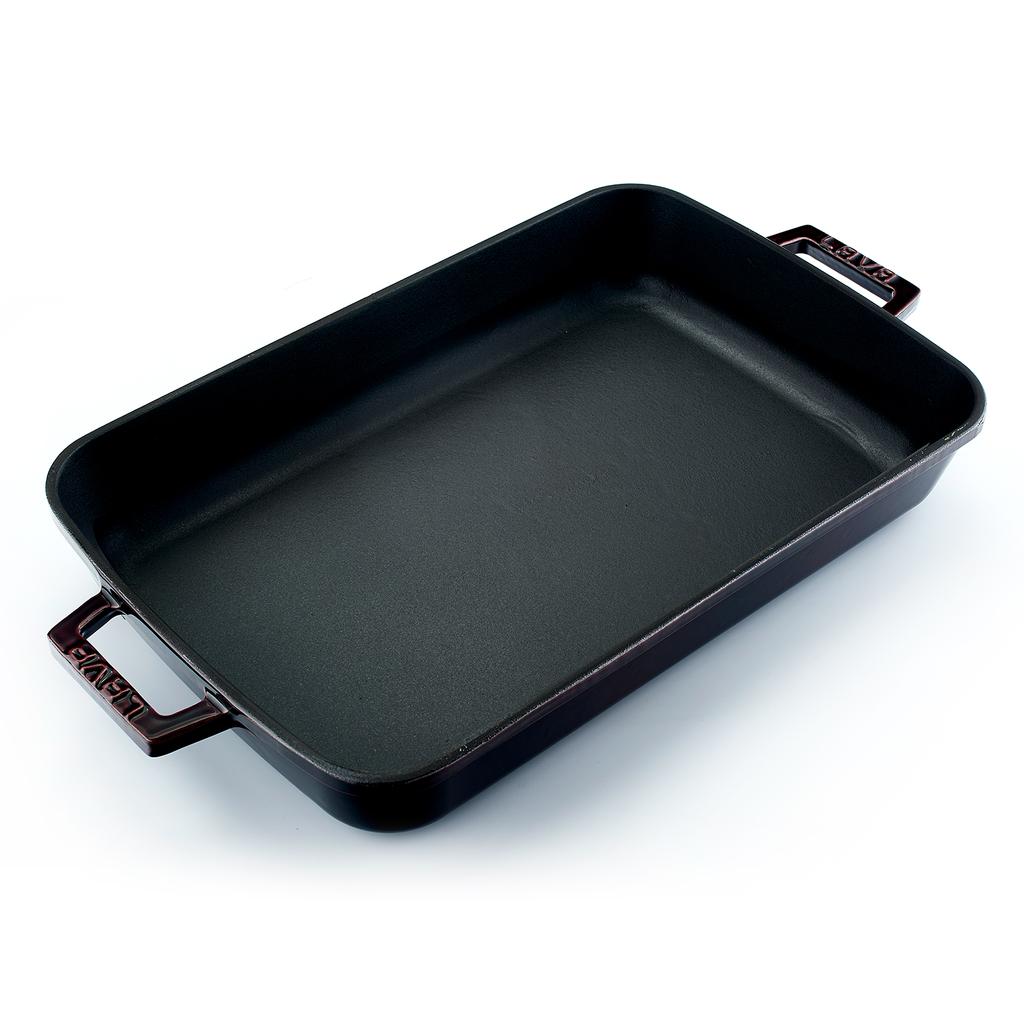 Lava Чугунная прямоугольная премиум. Двойная ручка, 26х40см.