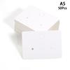 50Pcs Round Cardboard Earring Display Cards Blank Kraft Paper Jewelry Hanging Tags For Earring Ear Studs Selling Packaging