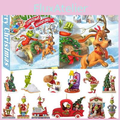 Креативный Гринч Обратный отсчет Рождества Слепой ящик С очаровательными акриловыми украшениями Для праздничного декора