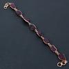 Браслет из натурального драгоценного камня Кашмирский рубин ручной работы из меди 7-8 дюймов R1F77