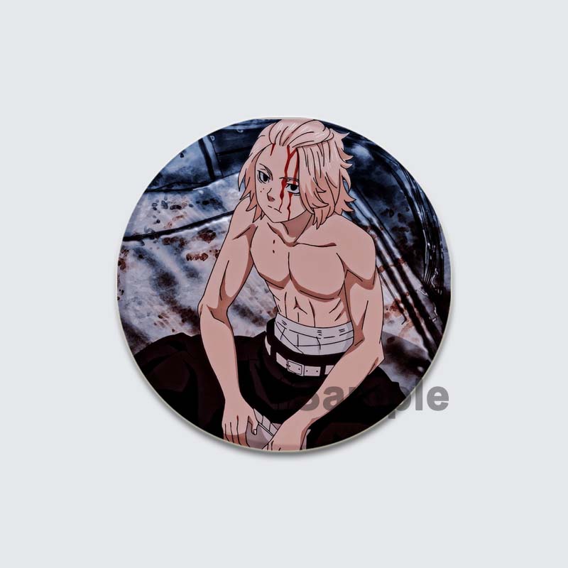 32/44/58mm Tokyo Revengers Brooch On Backpack Handmade Round Badges Anime Icon Badges for Clothes Hat Gifts Lapel Pins Accessories