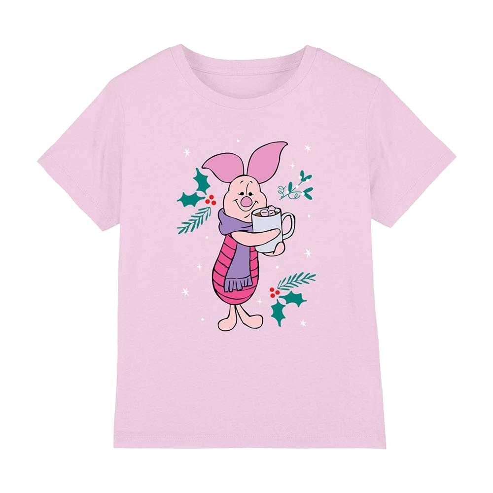 Disney Childrens/Kids Cocoa Piglet Mistletoe T-Shirt