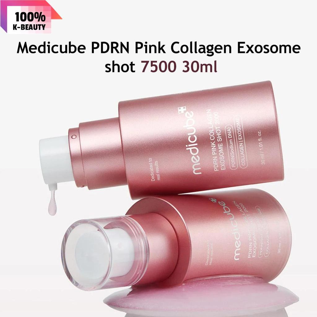 Medicube PDRN Розовый Коллаген Экзосомальный Шот 2000, Шот 7500, 30 мл / 1.01 жидкой унции.