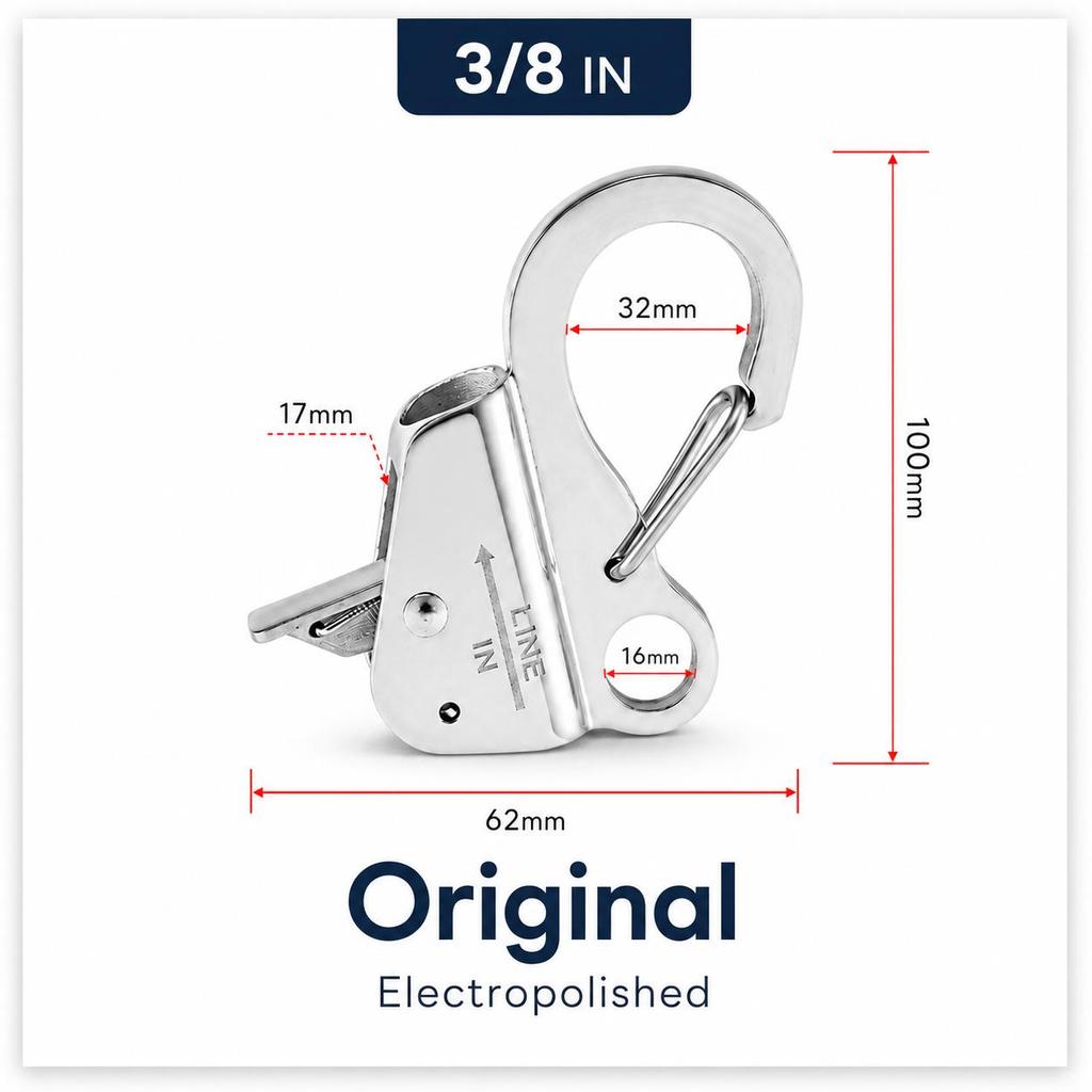 316 Stainless Steel Boat Fender Clip 3/8 5/8 Inch Quick Release Dock Bumper Hanger Marine Yacht Boat Fitting Accessories 3