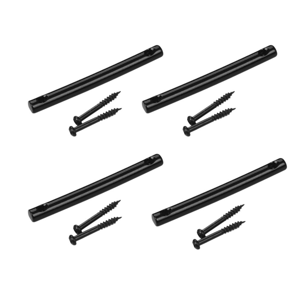 4PCS Black/Silver String Retainer Bar 48mm(1.89in) Headstock String Trees  For Electric Guitar