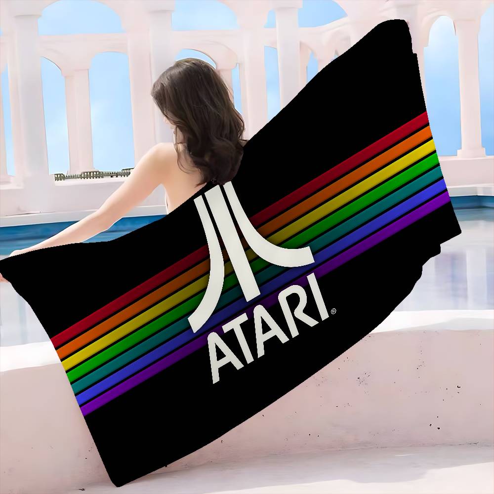 A-Atari Logo Microfiber Beach Towel Absorbent Quick dry Soft Yoga Swimming Resort Mountain Climbing Towel