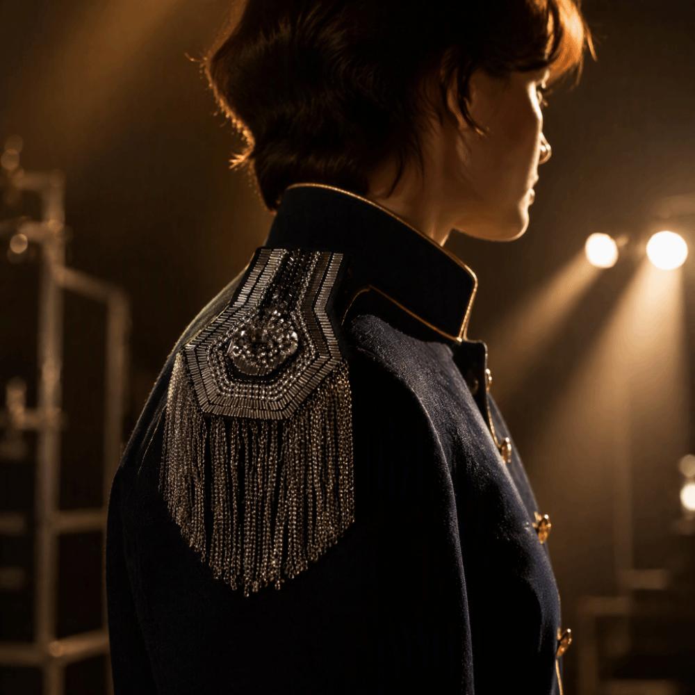 Rhinestone Shoulder Board Decorative Shoulder Mark Fancy Looks Tassel Epaulettes Stage Performance