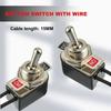 Heavy Duty Toggle Switch SPST 2 Pin ON/Off Rocker Toggle Switch 6A/125V 3A/250V for Car Truck Boat Marine Black Shell(1PCS)
