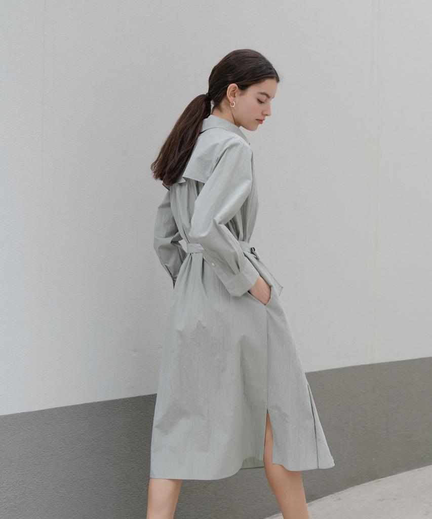 Unis Pastel Green Shirt Dress
