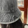 New plain face covering bucket hat women's summer fashion sun hat women's thin denim basin hat outdoor sun protection hat tide