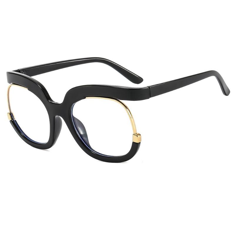Stylish Round Oversized Reading Glasses Unique Frames Unisex Fashion Hd Blue Light Protection Hyperopia Glasses +3.0+3.5+4.0