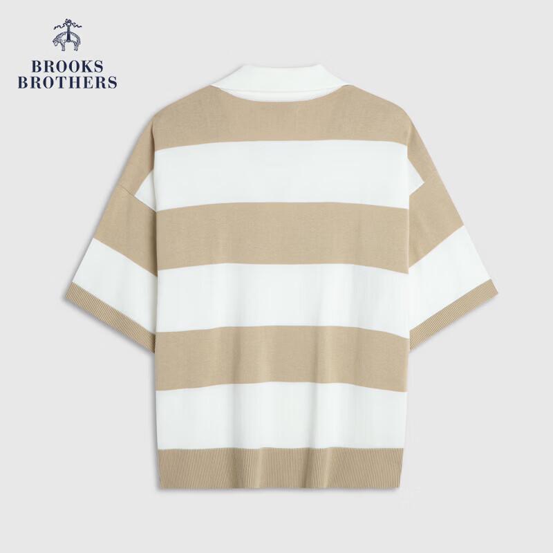 Женский трикотажный топ Brooks Brothers из хлопка Supima с воротником-стойкой и рисунком в виде чаек