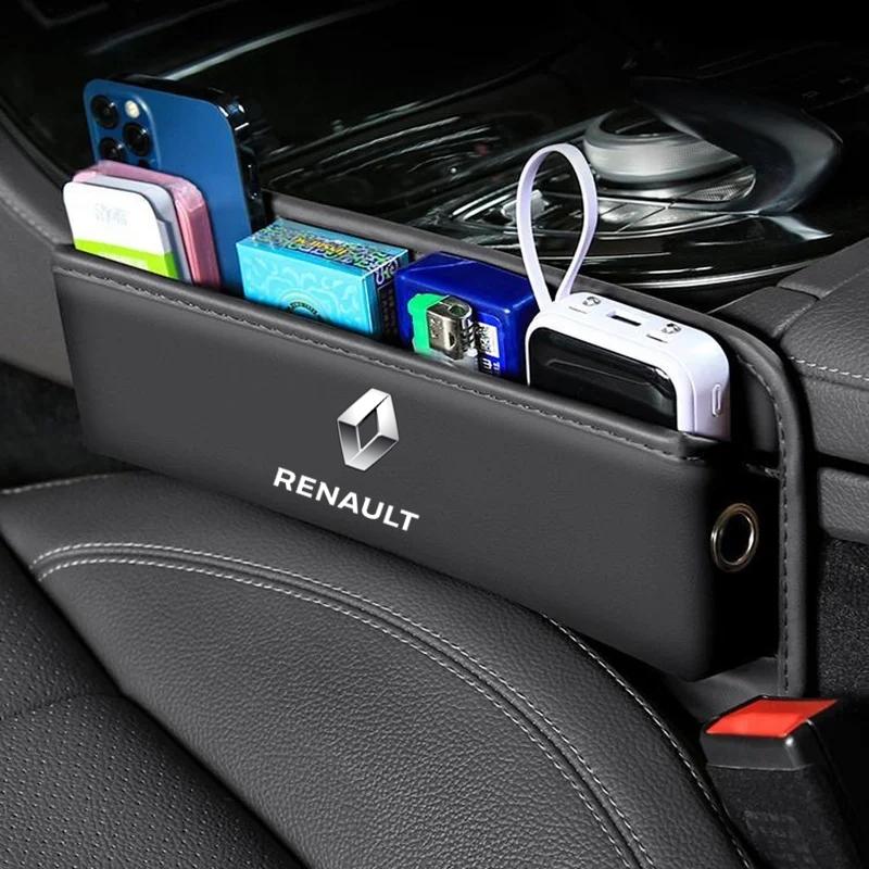 For Renault 2026 New Hub Caps Auto Seat Gap Storage Box Leather Car Seat Organizer Holder For Renault Grand Scenic 4 XMOD Megane