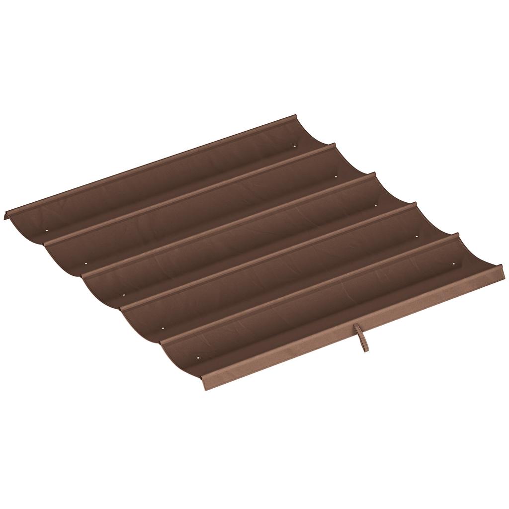 Retractable Pergola Cover, 2.55 x 2.5 m Replacement Canopy Fabric for 3 x 3 m Frame, Roof Top Only, Brown