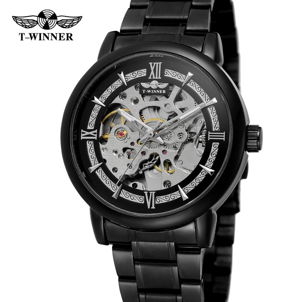 WINNER Мужские модные повседневные скелетонизированные механические часы с автоматическим механическим механизмом