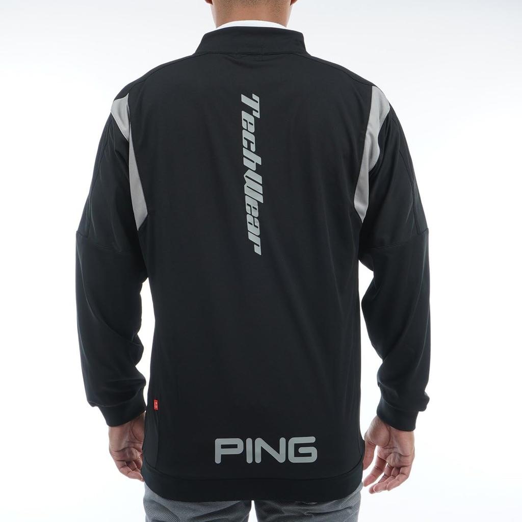 Ping Apparel Men's Long Sleeve High Neck Shirt (AddElm Series) (ADD.03 Technology) / Golf Undershirt / 621-3269807 010_Black, Size LL