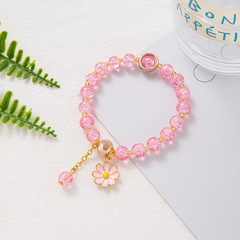 Crystal Daisy Burst Bracelet - Sweet Floral Design, Niche High-End Cross-Border Bestseller