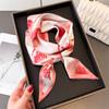 Spring And Summer Fruit Double-Layer Scarf Decorative Silk Scarf Commuting Spring And Summer Diagonal Hair Scarf Versatile Thin Streamer