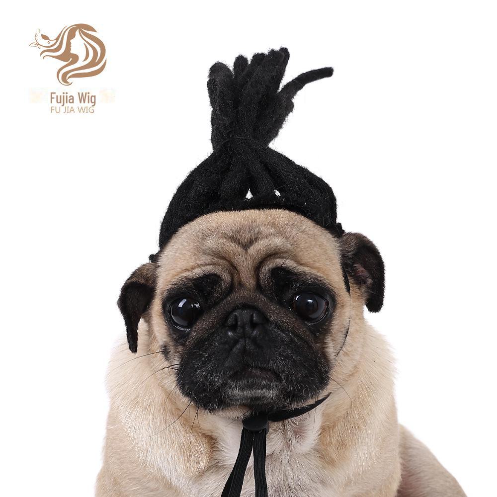 Парики для кошек и собак: Универсальные аксессуары для дредов на Рождество и Хэллоуин.