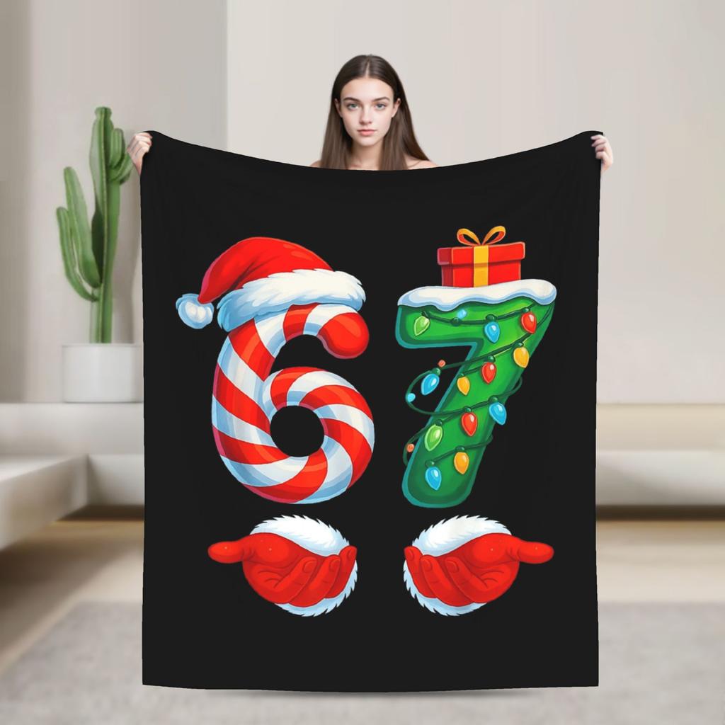 Do The Math 67 Meme Funny Six Seven Blanket Quality Warm Soft Bedding Throws Winter Children Chair Sofa Bed Novelty Bedspread