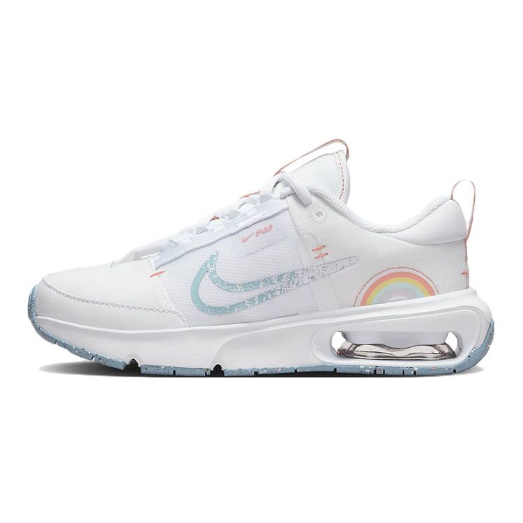 Nike Air Max Interlock SE GS белые потертые синие детские кроссовки Crimson-Bliss Aura DM1211-100