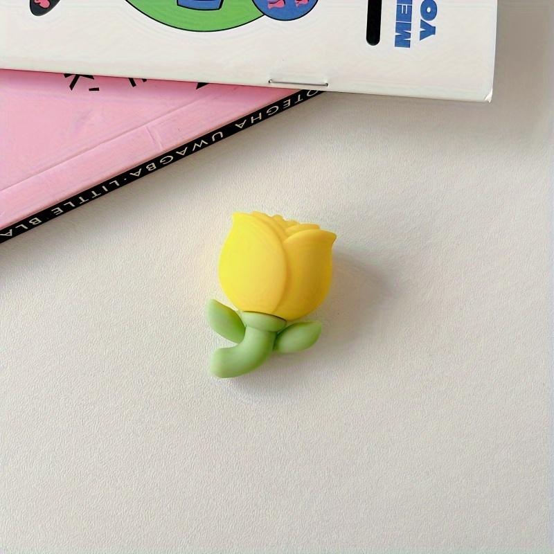 4Pcs Tulip Flower Designed Cable Protector - Protects and Decorates Phone Data Cable, Cute and Durable