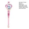 Electric Light-Up Rotate Fairy Wand Kids Girls Illuminating Princess Wand with Music Gradient Color Heart Colorful Light