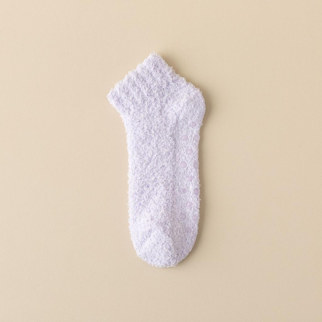 Осень Зима Нескользящие Коралловые Напольные Носки Ковер Домашние Тапочки Для Сна Комнатные Короткие Носки Женские Толстые Теплые Носки