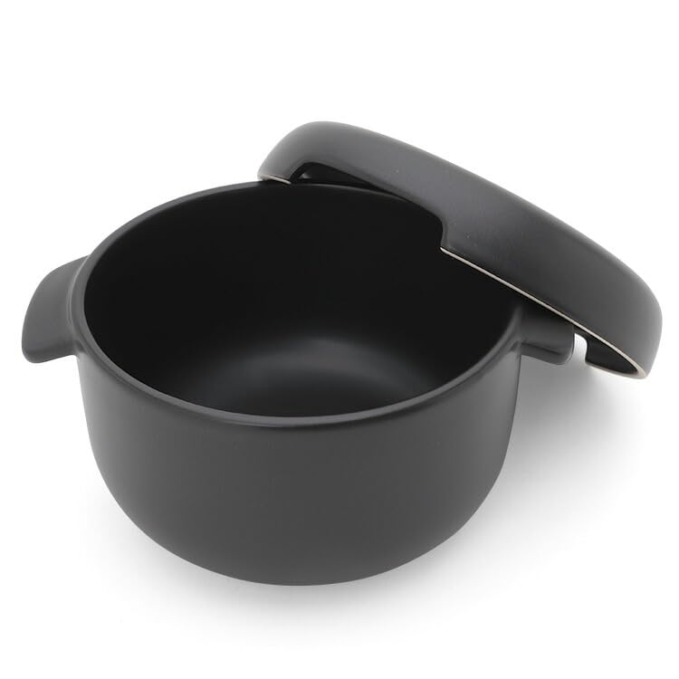 World Create Yayoi Pottery круглая Ohitsu черная 2 чашки 15963