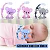 Baby Food Grade Silicone Cartoon Koala Teether Pacifier Clip Chain Teething Toy