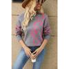 Women's Autumn and Winter Round Neck Pullover Leopard Print Long Sleeve Knit Top