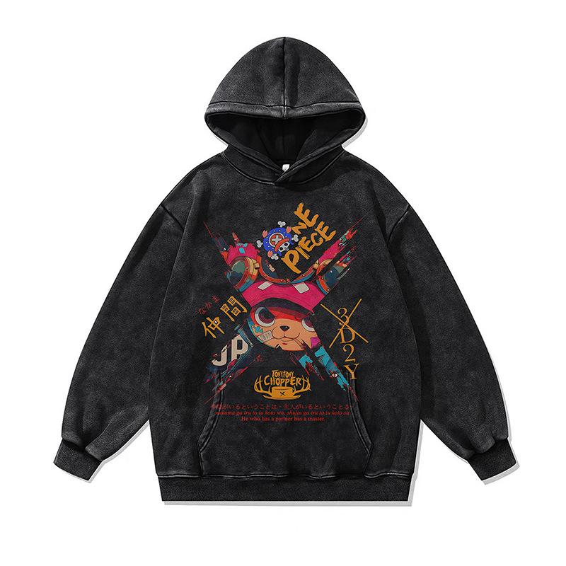 Мужская и женская толстовка-куртка с принтом черепа в американском ретро-стиле, осенне-зимний, тяжелый, стиранный, старый, с капюшоном
