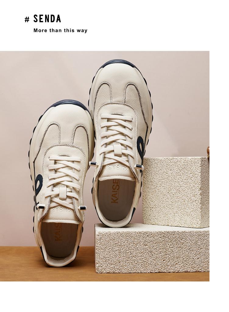 Caesar Leather Lace-Free Men's Casual Training Shoes