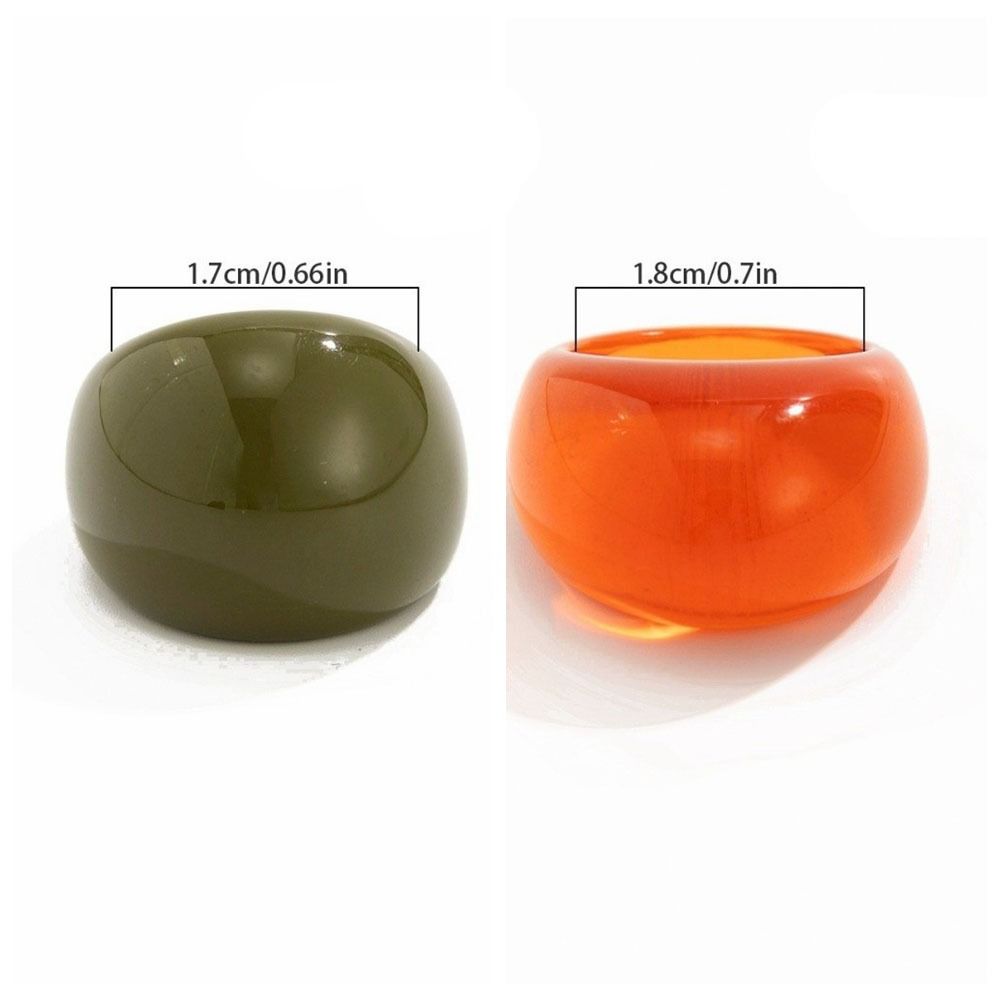 Dome Transparent Resin Ring Multicolour Irregular Ring Unique Acrylic Geometric Ring Jewelry