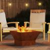 Fire Pit Brown 60 x 60 x 35 cm Weatherproof Steel