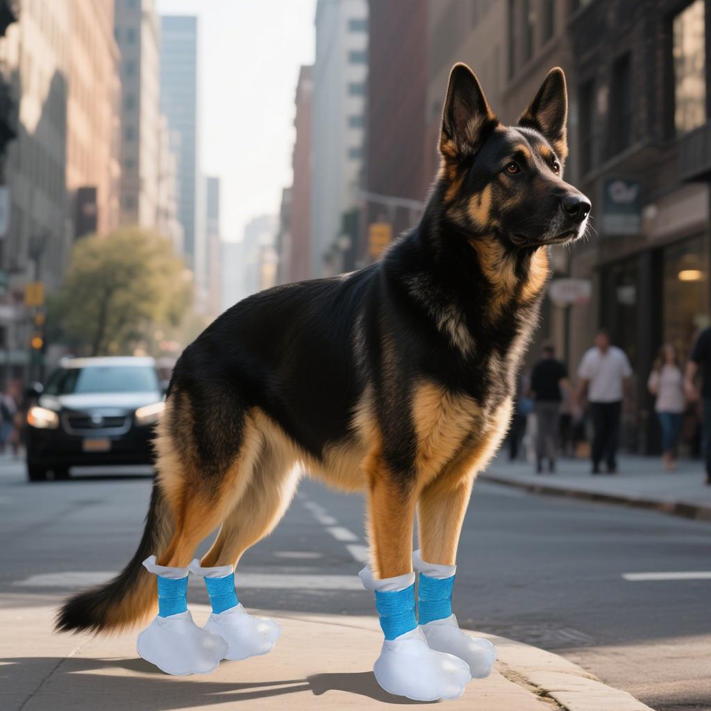 20 Disposable Pet Foot Boots For Real, Cats And Dogs Feet, Pet , Dog Supplies With Blue Bandage