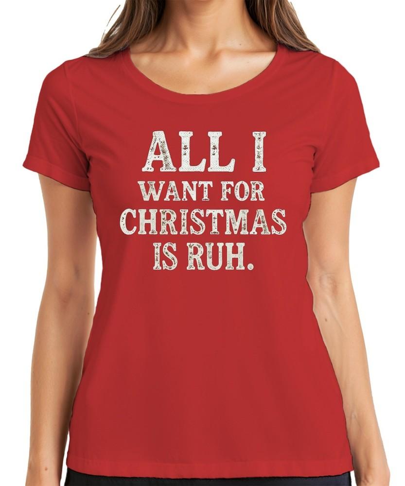All I Want For Christmas Is Rest Christmas Funny Gift Idea Ladies TShirt