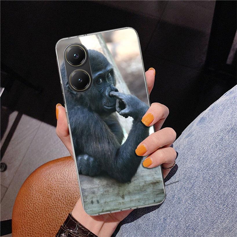 Monkey Memes Phone Case For Xiaomi Poco X7 X6 X5 Pro F7 Ultra Redmi 15C 15 13C 13 12C 12 10 10A 10C 9 9A 9C 9T Cover Poco X7 X6
